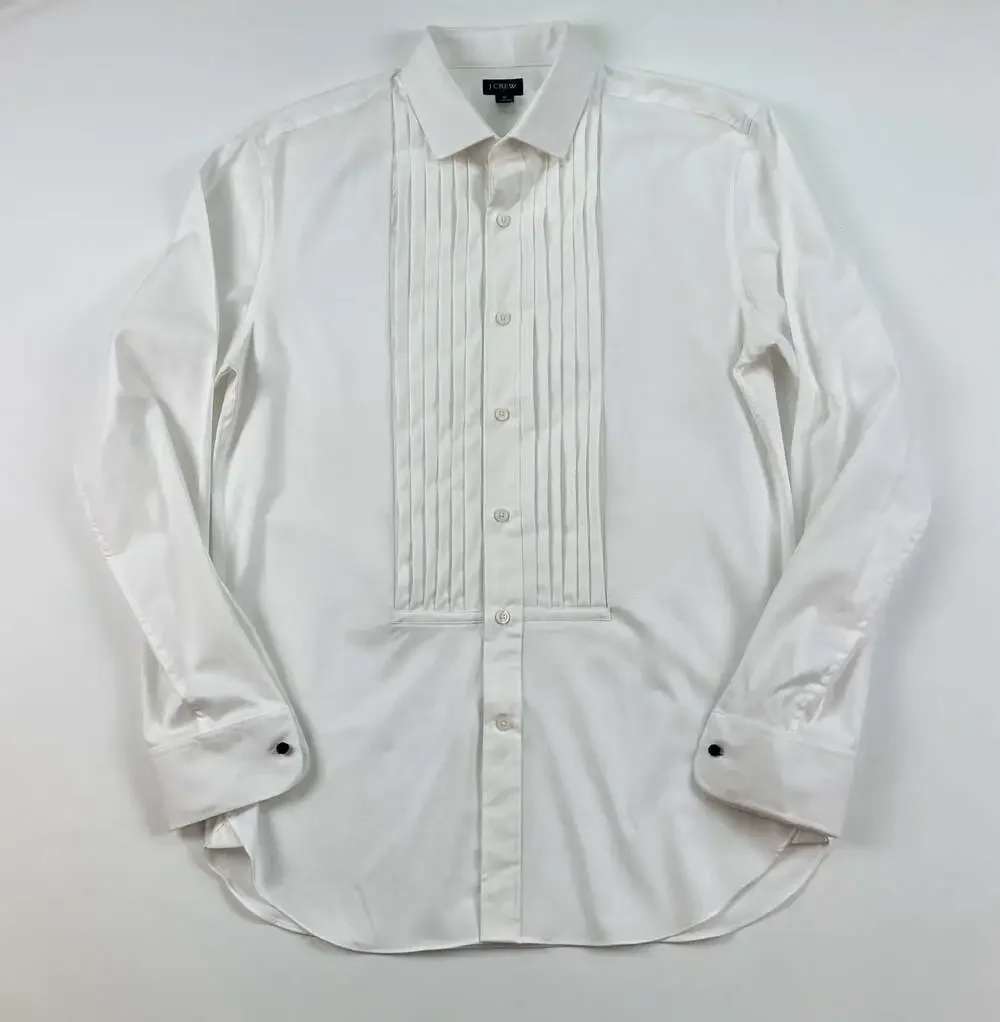 J. Crew Ludlow Slim-fit Pleated Bib Tuxedo Shirt White Medium